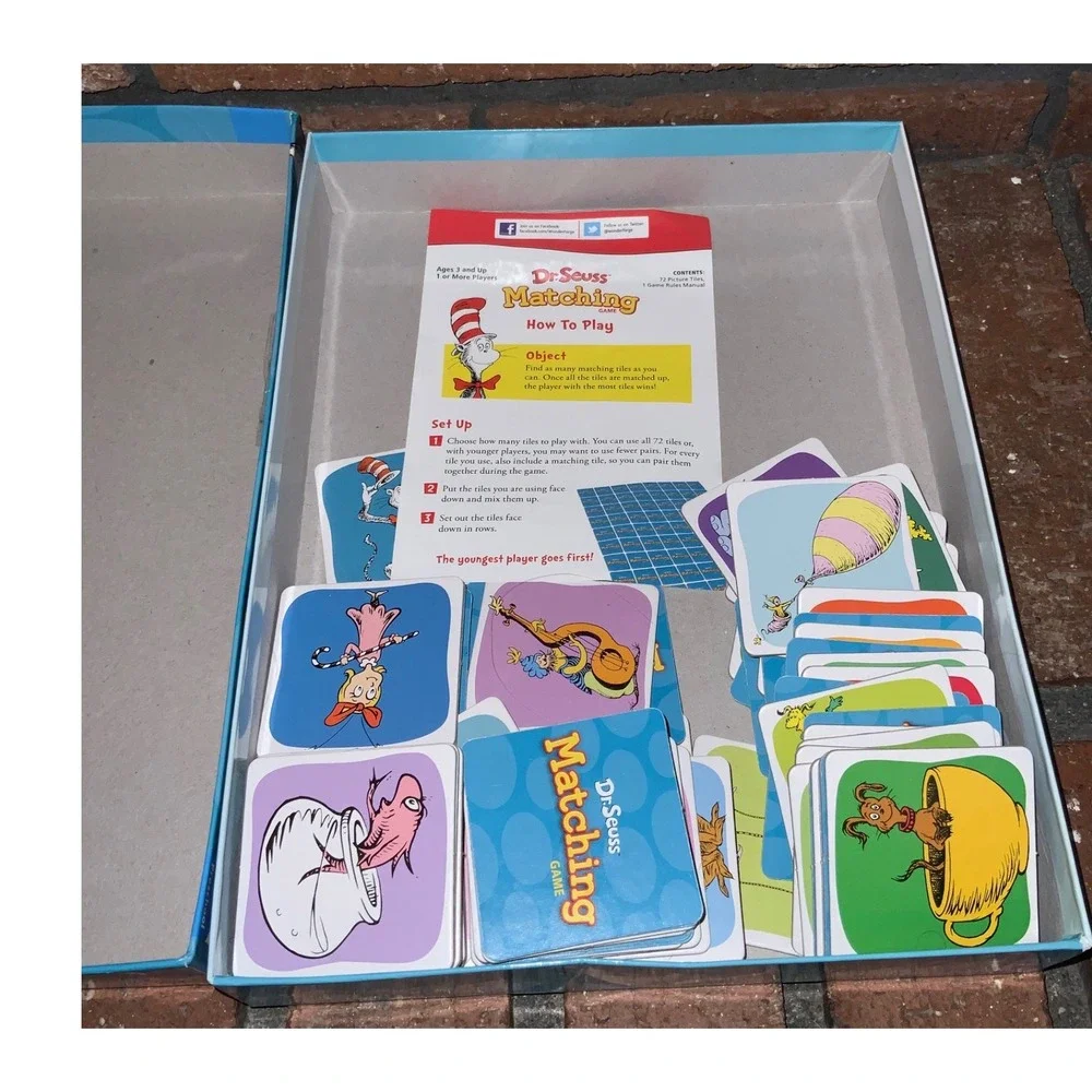 Dr Seuss Matching Game Wonder Forge Preschool Memory Game 72‎ Tiles